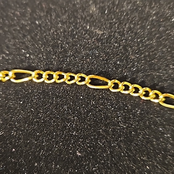 FIGARO CHAIN GOLDTONE 19 1/2" Necklace & 7" Matching Bracelet - Picture 5 of 6